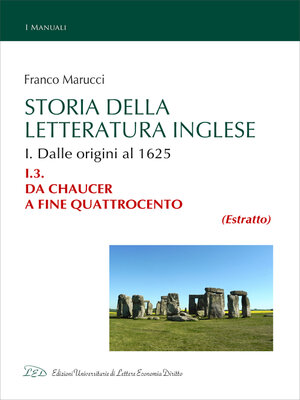 cover image of Storia della Letteratura Inglese. I.3.